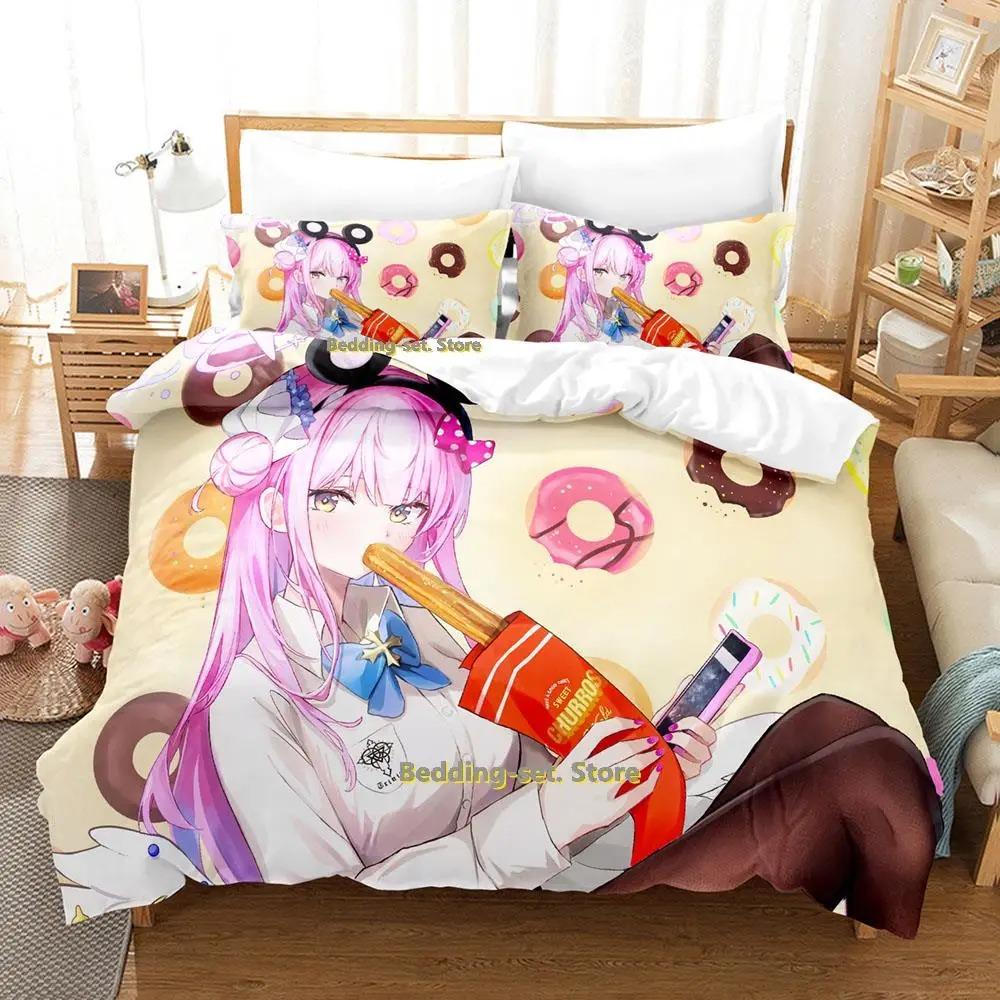 Kawaii Misono Mika Bettwäsche Set Einzelbett Twin Full Queen King Size Bettset Erwachsene Kind Schlafzimmer Bettbezug Set Anime Bettwäsche