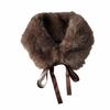 Solid Color Fur Collar Scarf Thicken Neck Warmer Scarf Fluffy Women Scarves  Winter