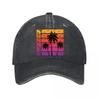 Retro Summer Palm Tree Washed Baseball Cap Outdoor For Womens Unisex FeUnisex