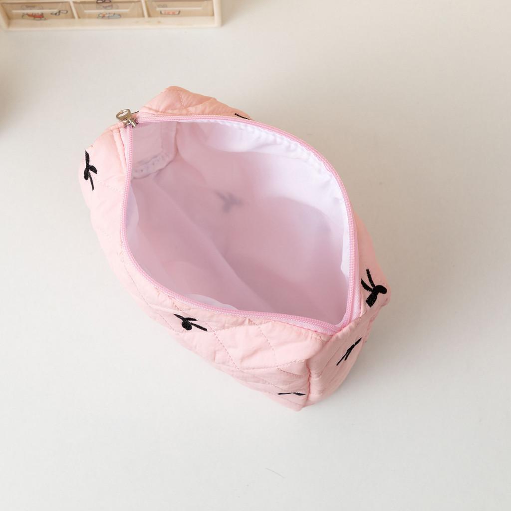 Elegant Butterfly Bow Travel Makeup Bag With Large Capacity And Embroidery For Women And Men