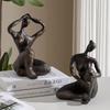 Resin Handicrafts Realistic Figure Sculpture Abstract Girl Yoga Figurine Decorative Figurines Home Decoration Accessories