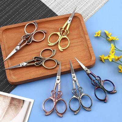 1PC Eyebrow Trimming Scissors Vintage Beauty Eyelash Fixing Tool Set