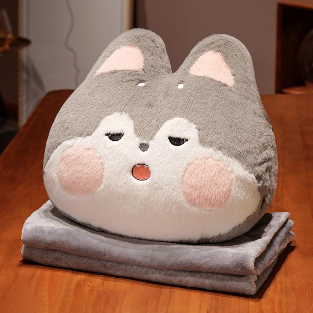 Thickened Cartoon Animal Pillow Hand Insertion Type Nap Pillow Throw Pillow Blanket Summer Winter