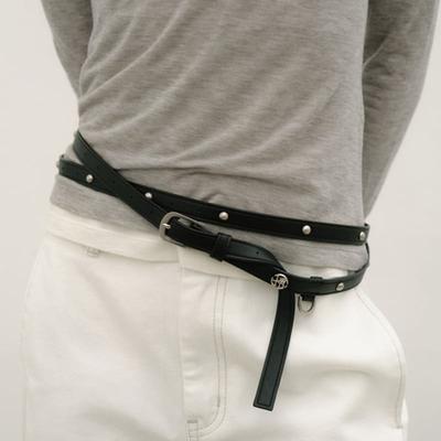NIEDRIGWASSER [6. Nachbestellung] STUD LANGER GÜRTEL [SCHWARZ]