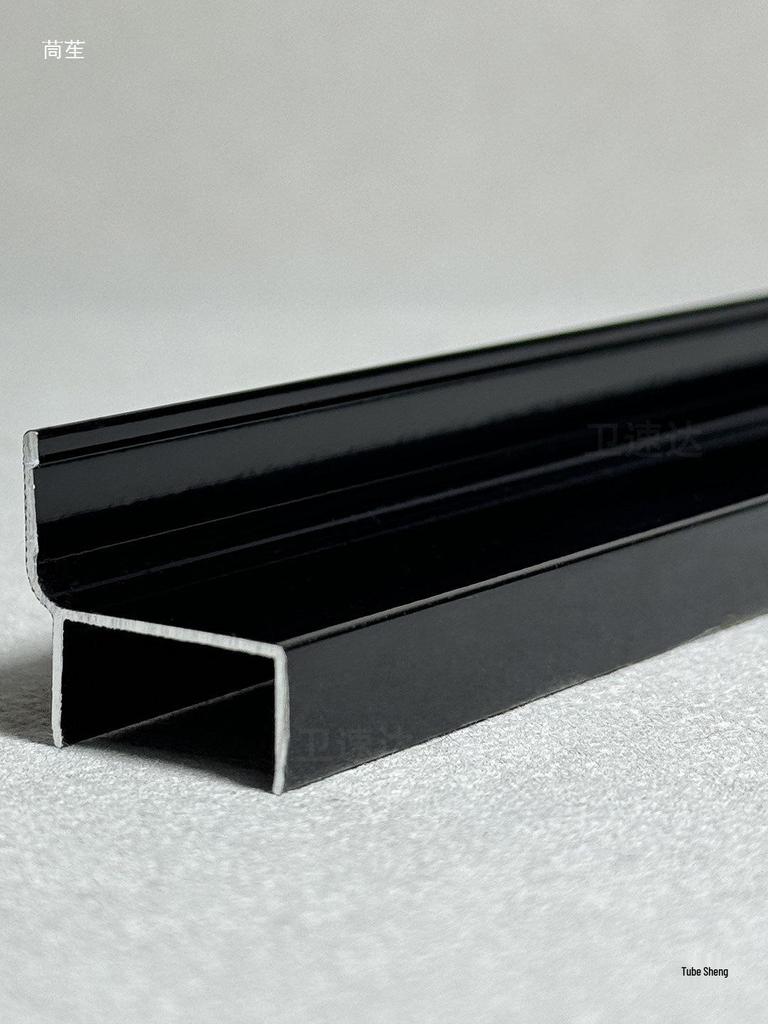 Aluminum Alloy Toilet Partition Door Edge Stop Strip Hardware - Thickened H-profile Card Slot