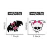Devil Skull Doll Enamel Pins Custom Punk Bat Brooches Lapel Badges Clothes Gothic Jewelry Gift for Kids Friends
