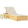 VidaXL Garden Lounge Chair with Table and Cushion Impregnated Pine