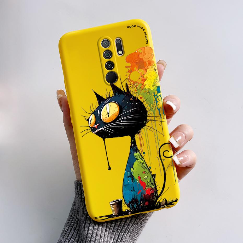 For Xiaomi Redmi 9 Case Redmi 9 Prime Cover M2004J19G M2004J19C redmi9 Cute Cartoon Bear Silicone TPU Soft Phone Case Back Cover