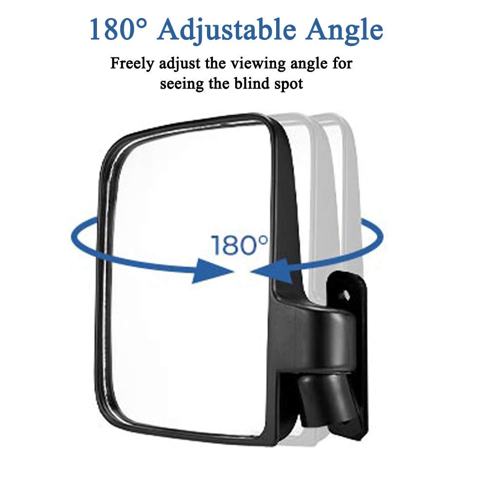 Golf Cart Mirror Universal Golf Cart Side Mirror with Turn Signal Light Rearview Mirror