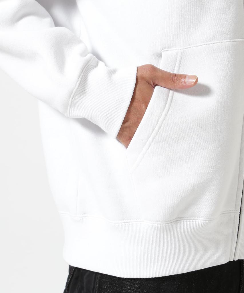 AVIREX VARSITY LOGO SWEAT ZIP UP PARKER men's 2XL 030 white 783-4931002