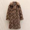 Women's Long Faux Fox Fur Coat - Versatile, Loose, Over-the-Knee, Warm Winter Style