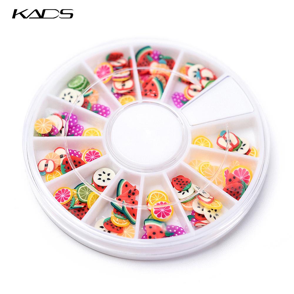 kads 3D ovocné plátky Dekorace na nehty Polymerová hmota Drobné květinové vzory motýlů Potřeby Nehty Příslušenství Dekorace