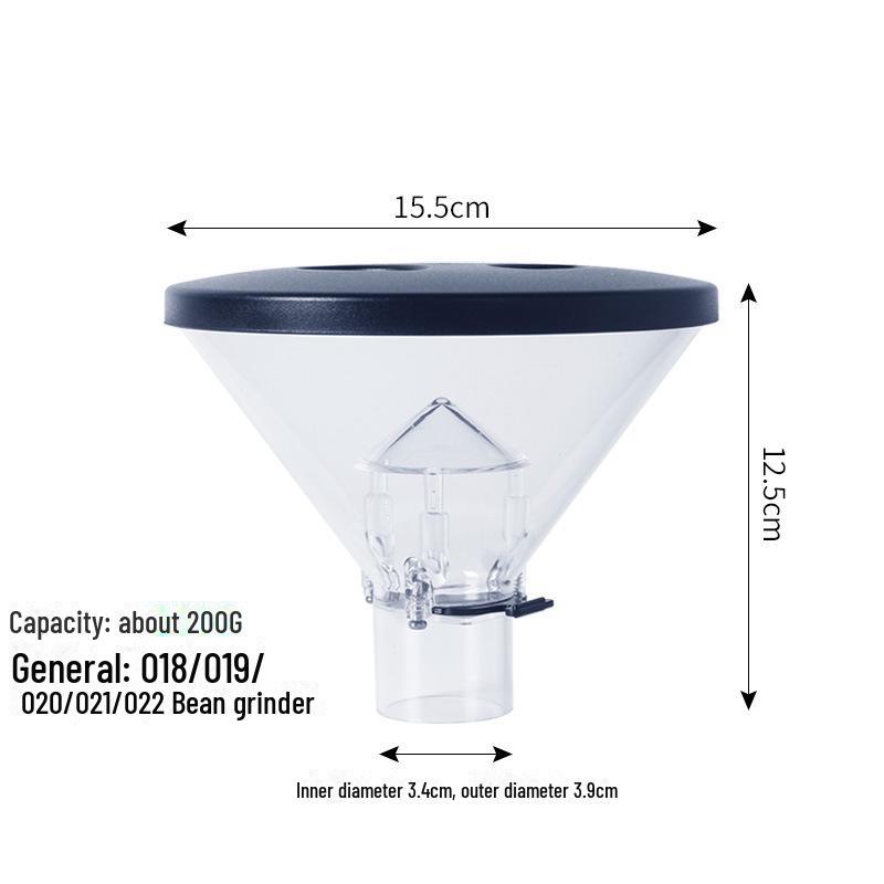 Elektrisk kaffekvarn med liten bönbehållare och rengöringstratt