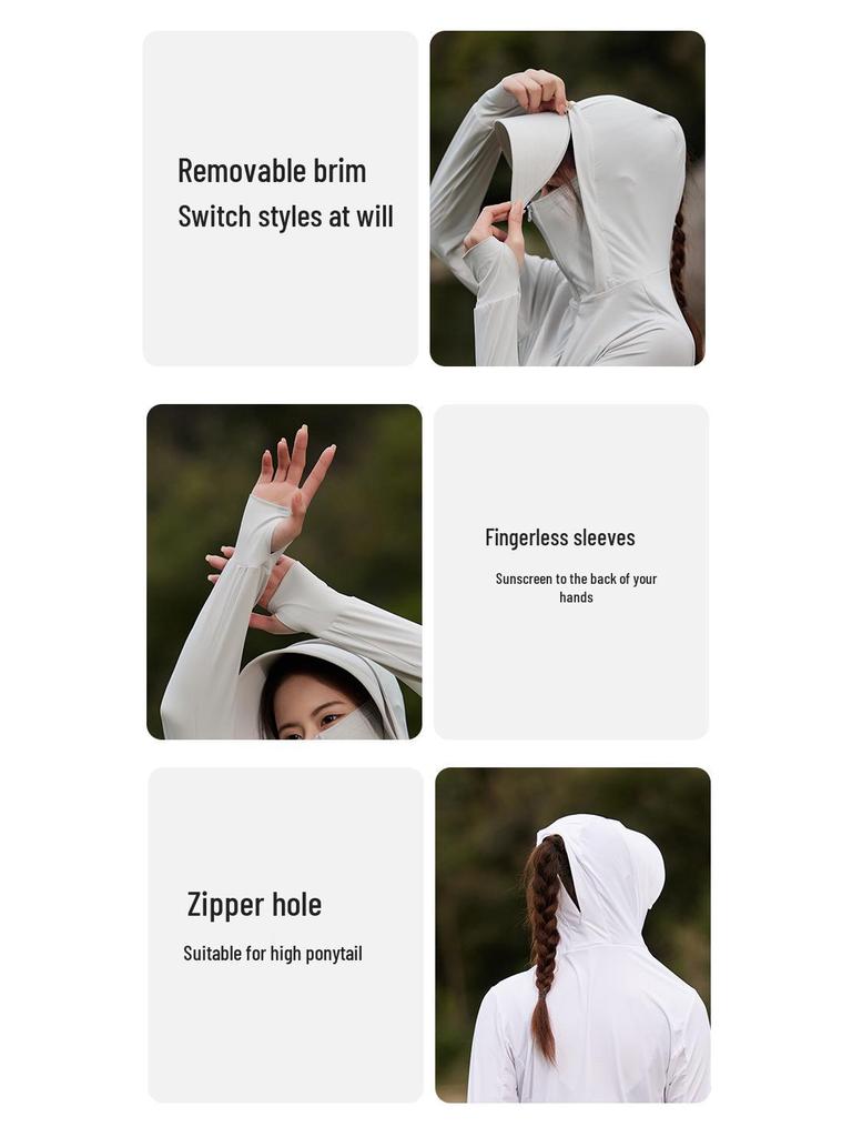 Ultra Cool Ice Silk Sun Protection Jacket - Breathable, UV Shielding for Women & Men with Large Brim - Perfect for Outdoor Summer Wear