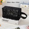 Heart-Shaped Pattern Nylon Mesh Cosmetic Bag Portable Toiletry Makeup Organizer for Women Outdoor Travel Cosmetic Storage