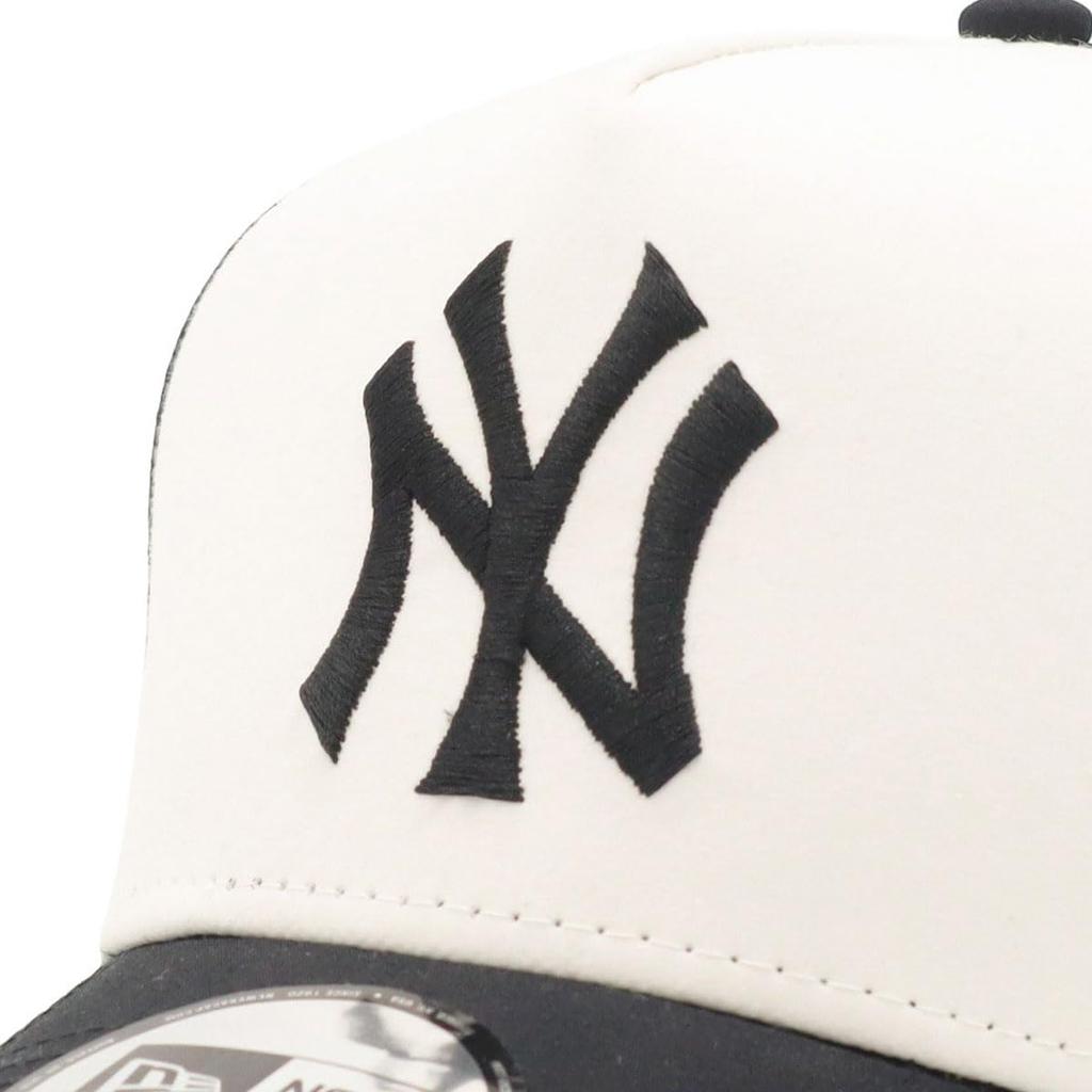 New Era Mesh MLB NY FREE SIZE 940AFTR NEYYAN TYPE OWHI BLK 261 9FORTYA-FRAME Cap, Typewriter, Off-White/Black,