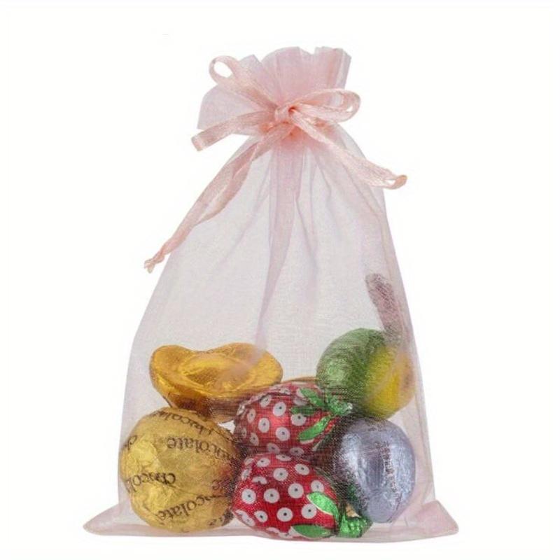 50pcs Organza Drawstring Jewelry Small Bag for Earring Favor Wrapping Packing Pouch Packaging Wedding,Christmas Gift Packaging
