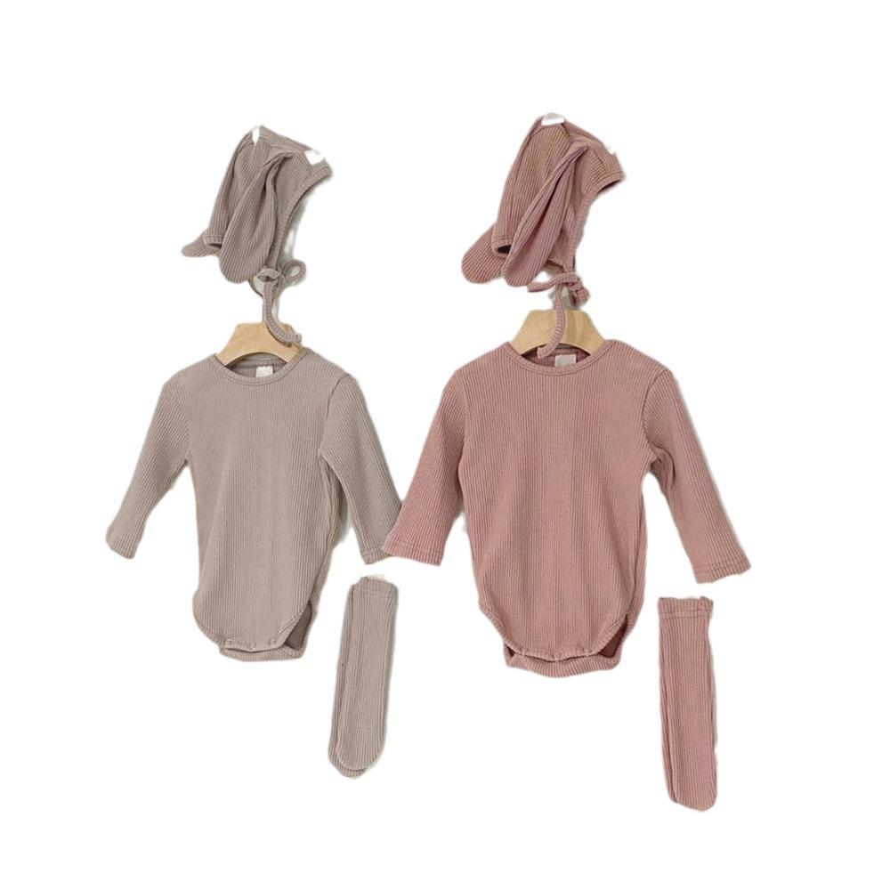 2024 Autumn Korean-Style Cotton Baby Romper Set: Long Sleeve Triangle Onesie for Toddlers