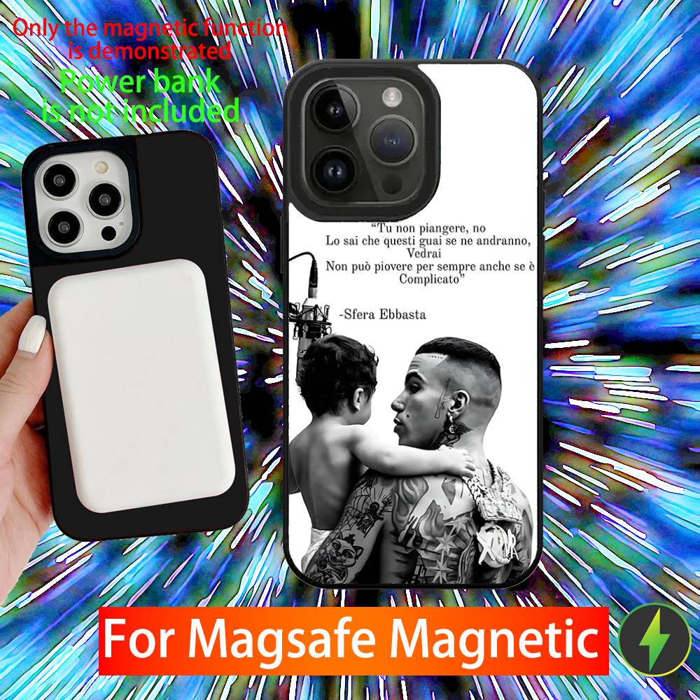 Rapper Sfera Ebbasta Phone Case For iPhone 16,15,14,13,12,11,Pro,Max,Plus,Mini,SE New Magsafe Magnetic Wireless Charging