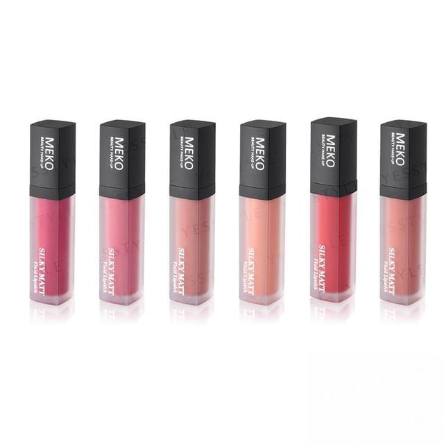 MEKO - Silky Matt Fluid Lipstick 01 Purplish Red