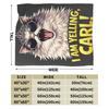 Dungeon Crawler Carl I am Yelling Carl Blanket Soft Funny Plush Throw Blanket For Children Outdoor Flannel Bedspread Bed Cover
