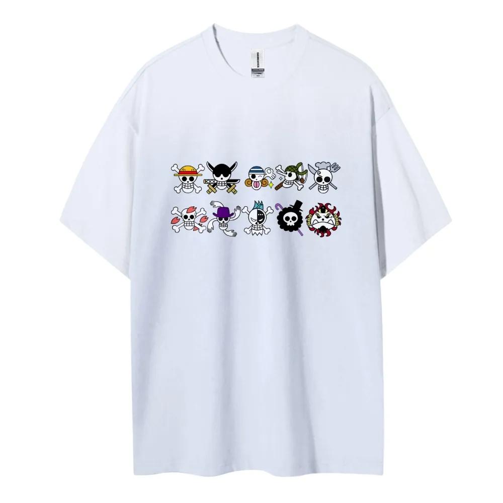ONE PIECE Shortsleeved Mens and Womens Same Style Comfortable Shortsleeved Couples Clothing Casual Shortsleeved Popular