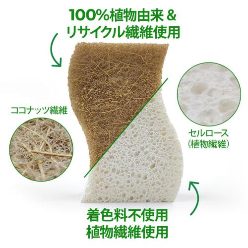 AIRNEX 12-Pack Natural Kitchen Sponges ? Biodegradable Cellulose & Coconut Scrubbers ? Eco-Friendly Dish Sponges ? Scratch-Resistant, Odorless, for Di