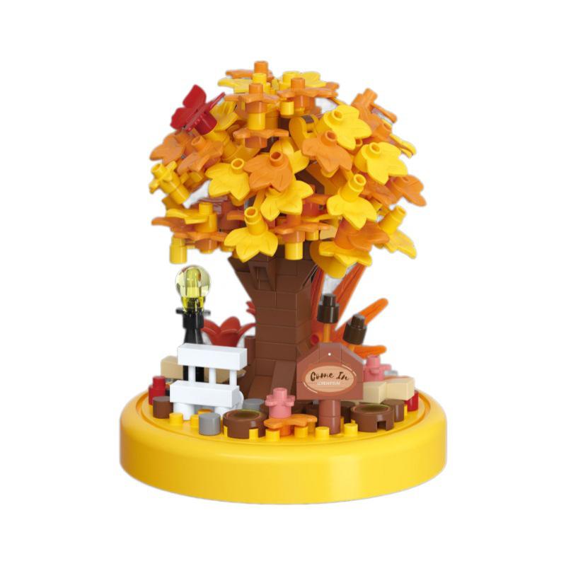 Four Seasons Cherry Blossom Treehouse Building Blocks Compatible with LEGO - Valentine's Day Creative Gift.
