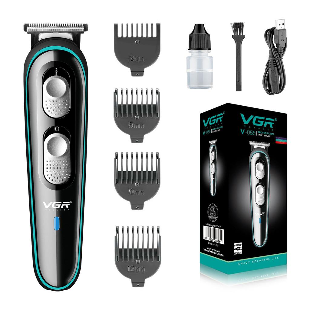 2026 VGR 055 Electric Hair Clipper Household Convenient Electric Push Cutting Oil Head Carving Stainless Steel Knife Head Hair Clipper Shape Carving