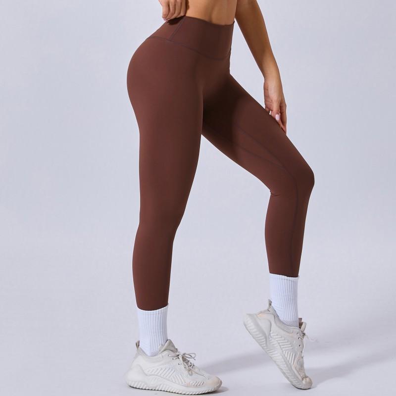 Hohe Taille Bauchkontrolle Leggings Yoga Laufen Fitnessstudio Training Schnelltrocknend Atmungsaktiv Sporthose Damen
