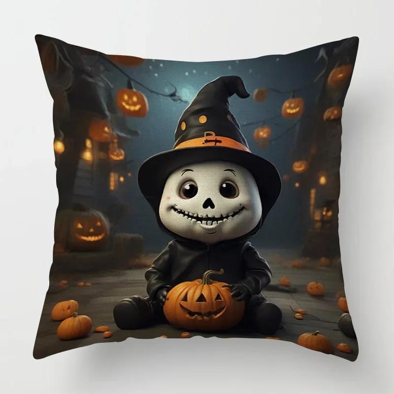 Modern Decorative Cushion for Home Living Room Decor Throw Pillow Cover 45*45 40x40cm 45x45cm 50x50cm Halloween Pumpkin