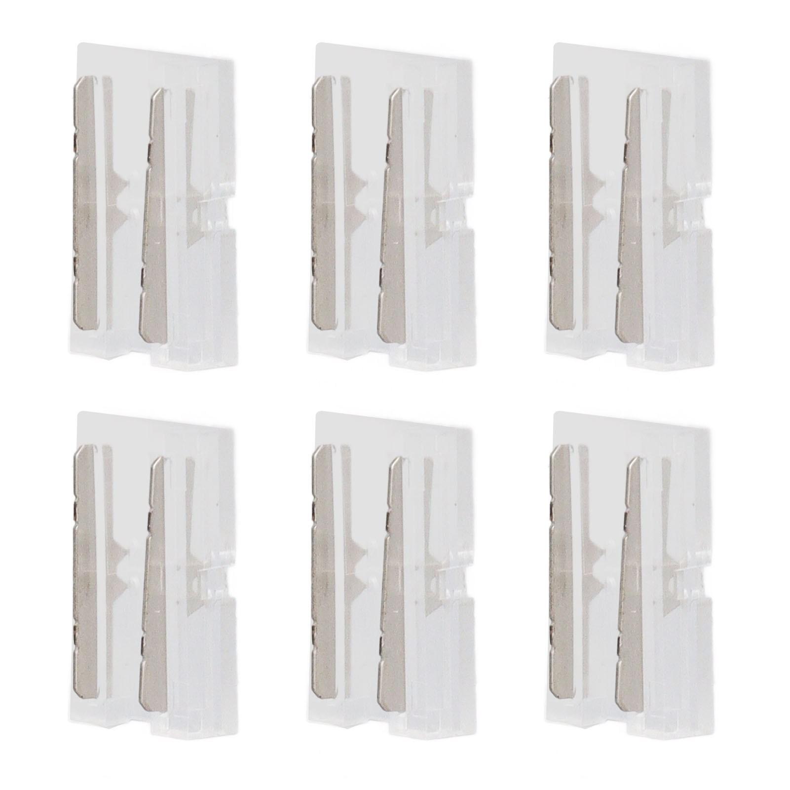 

20 Pcs FCOB COB LED Strip Connector 8mm 0.31in Transparent Solderless COB LED Strip to 2 Pin Wire Connector