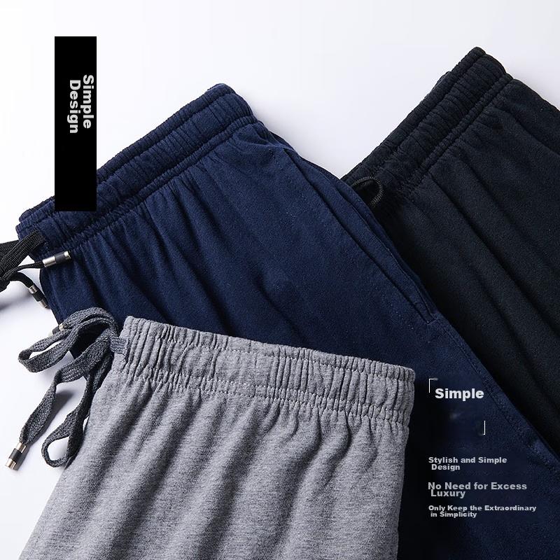 Pure Cotton Shorts, Knee-Length, Loose-Fit, Plus Size, Home Wear, Thin Casual Loungewear Pants