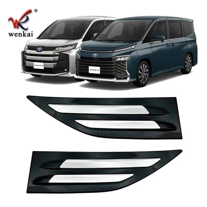 For Toyota Noah Voxy 90 Series    Exterior Chrome Black Rear Door Trunk Strip Rear License Plate Frame Side Trim Strip