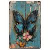 Metal Embossed Vintage Butterfly Sign Rustic Wall Art Farmhouse Decor