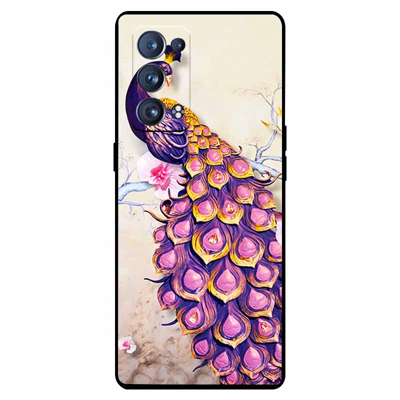 For Oppo Reno 6 Pro 5G Case Snapdragon Shockproof Soft Silicone TPU Back Cover For Oppo Reno 6 Pro CPH2247 Phone Cases Cute Capa