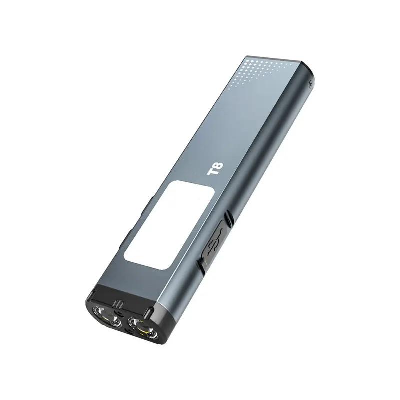 LED Hat Clip Flashlight USB-C Rechargeable 800LM Birght Torch Light- with Magnet, Portable Mini Flood Work Light/Pocket Lantern