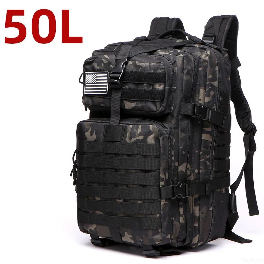 50 ליטר ניילון עמיד למים תרמיל טיולים דיג ציד תרמיל גב חיצוני טקטי ספורט קמפינג טיולים
