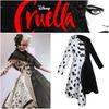 Cosplay šaty inspirované 101 dalmatiny Černobílá čarodějnice Cruella De Vil