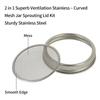 86Mm Wide Mouth Sprouting Jar Plastic Bean Sprouting Cap Seedling Tray With Stainless Steel Screen Mesh Cover Sprout Maker