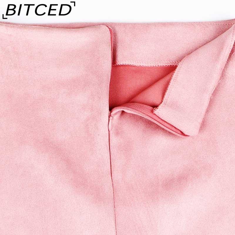 BITCED Women's Fashion Casual Solid Color Print Summer Spring Skirt