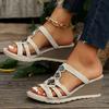 Fashion Bohemia Woven Wedge Heel Sandals Women Summer Thick Bottom Casual Sandles Woman Lightweight Non Slip Gladiator Sandalias Mujer