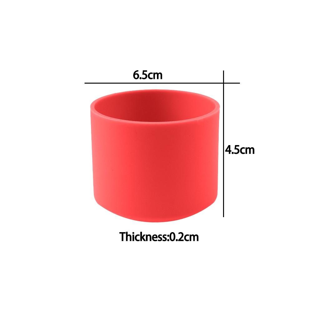 For Better Life 1Pc 6.5cm Soft Silicone Cup Bottom Sheath Protector Sleeve For Glass Water Tea Bottle Anti Damage Accessories