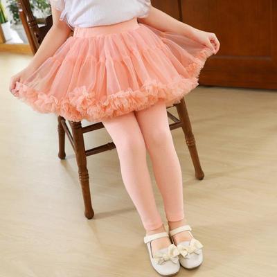 Cute Girls Tutu Skort with Leggings, Princess Tulle Playwear for Spring, Ballet-inspired Skirt Pants