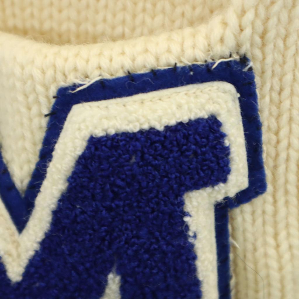 HONOR MADE 50s Vintage Lettered Long sleeve V-neck Letter knit cardigan Men's Used