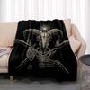 Satan Demon Evil Throw Blanket Bedspread Fleece Flannel Soft Warm Blankets Print Funny Birthday Gift Home Textiles Sofa Decor
