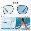 Cyxus Photochromic Sunglasses with Blue Light Blocking and UV Teardrop for and Stylish 8260 Protection, Frame, Driving, Fishing, Travel, More, Design,