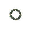 Natural Green Water Agate Beaded Ring - Elastic Cord, Crystal Stone, Niche Chinese Style