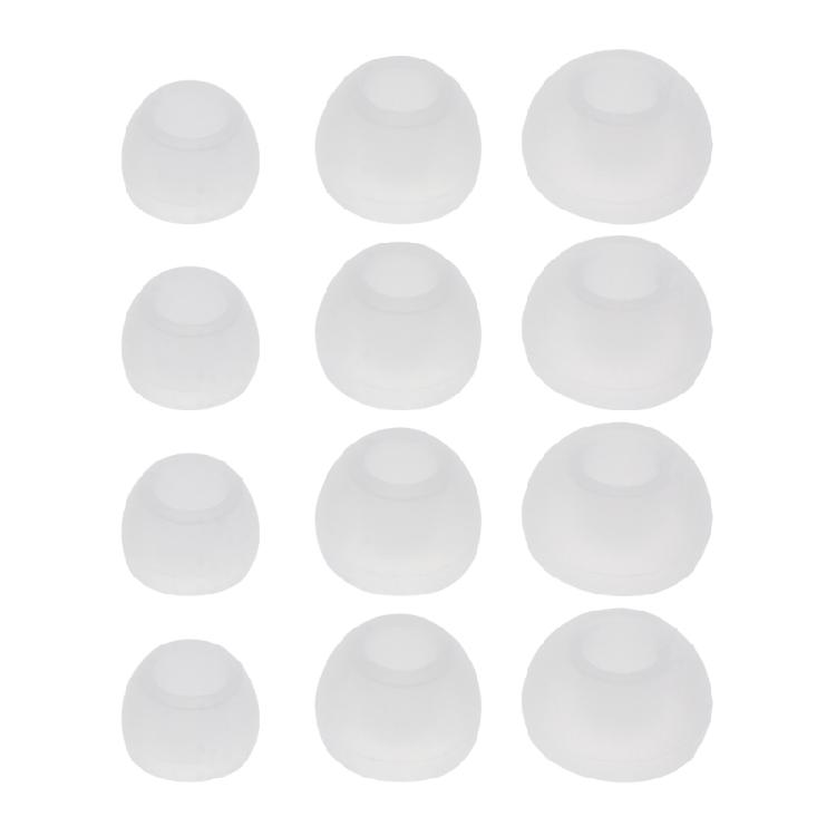 12Pcs Soft Silicon Eartips with 4.5mm Connectors Hole, Fit Most in-Ear Earbud