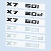 ABS Car Truck Badge, Logo Sticker, Black Chrome, 3D, M, X7M50i, X7M50d, X7M60i, X7, M50i, M50d, BMW, X7 Series, G07